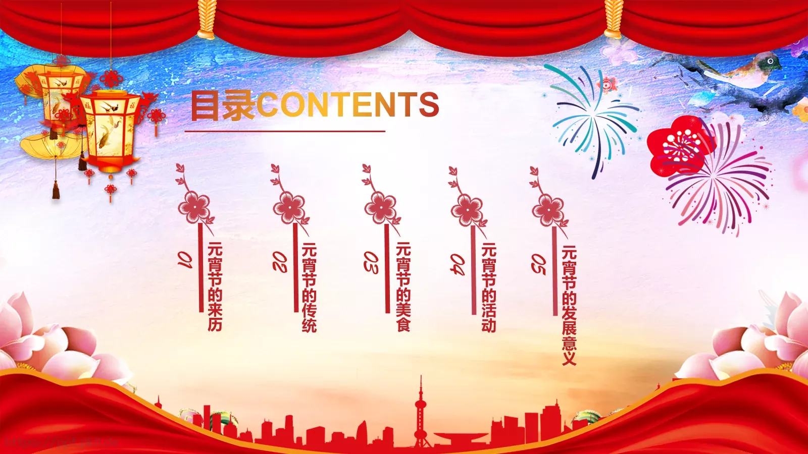 元宵节送年活动策划PPT模板 第 2 页缩略图