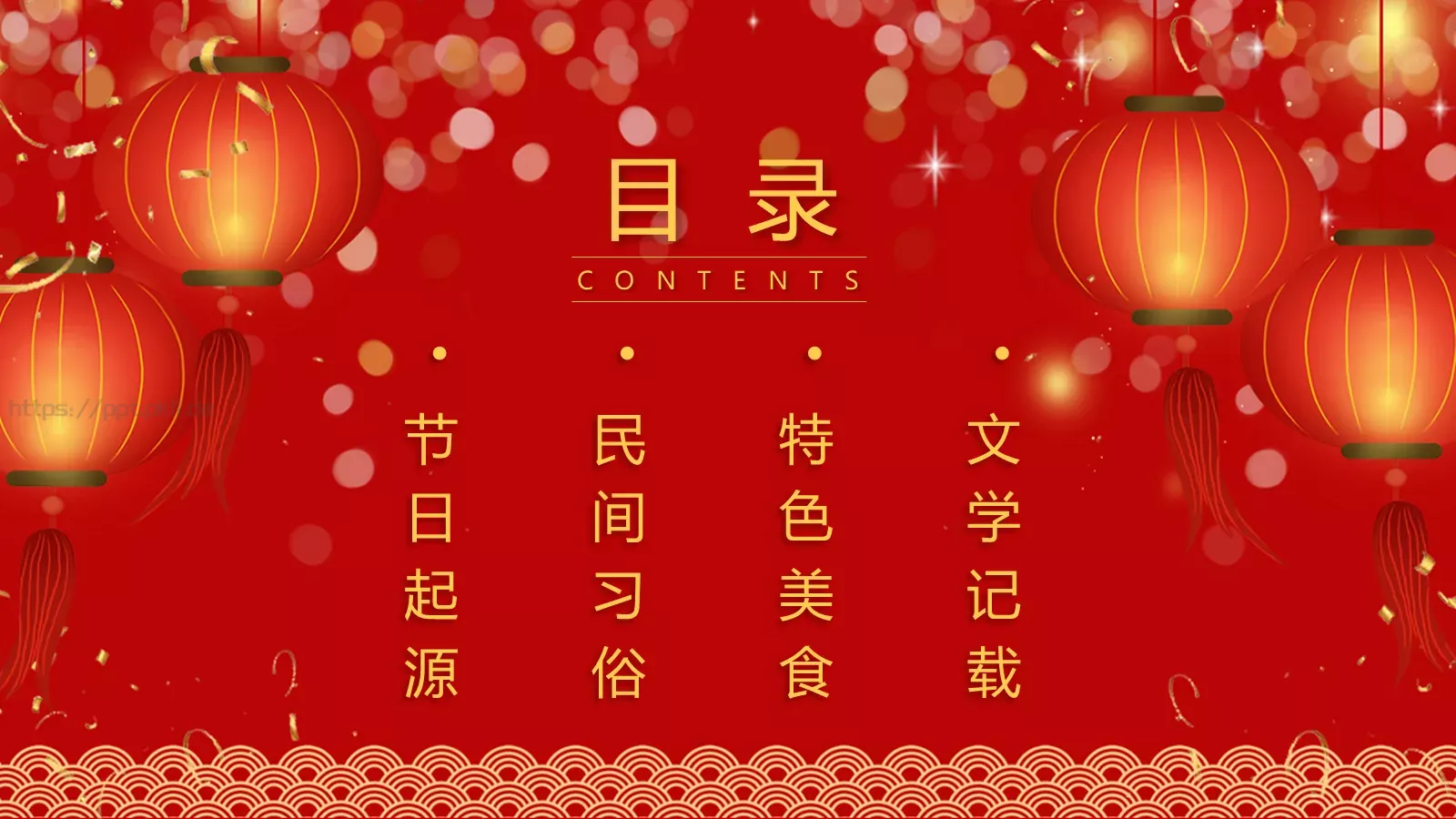 元宵节PPT模板 第 2 页缩略图