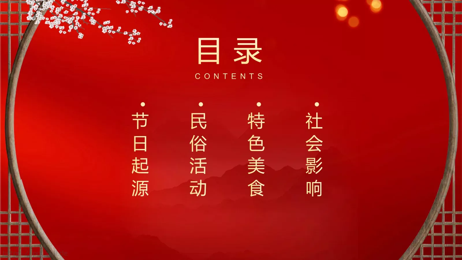 元宵节主题活动PPT模板 第 2 页缩略图