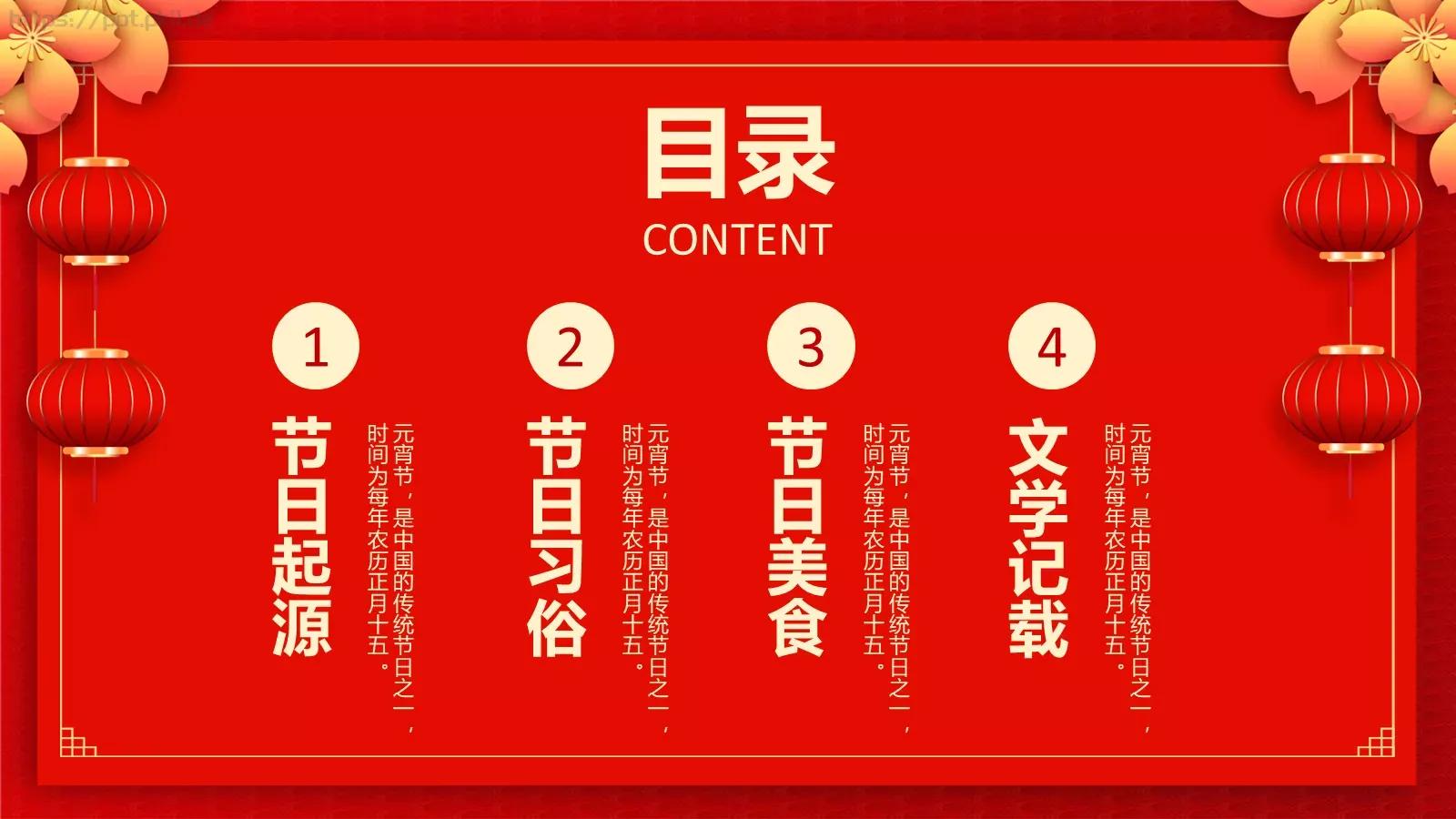 正月十五吃元宵PPT模板 第 2 页缩略图