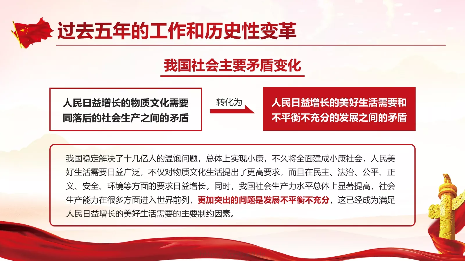 党的十九大主题PPT模板 第 8 页预览图