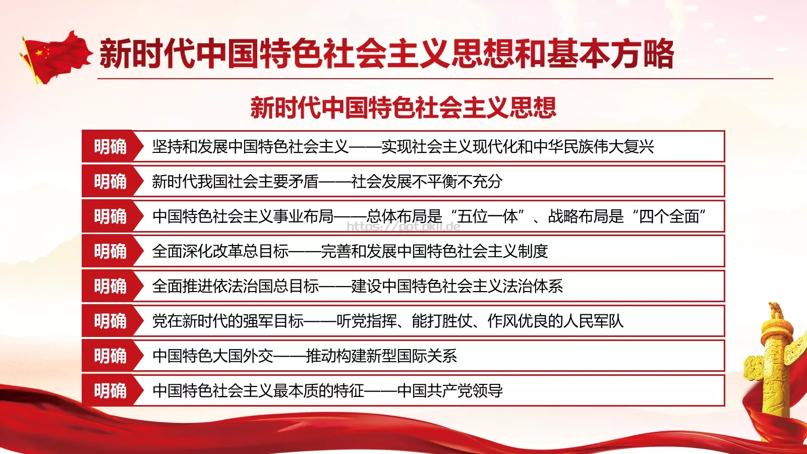 党的十九大主题PPT模板 第 15 页预览图