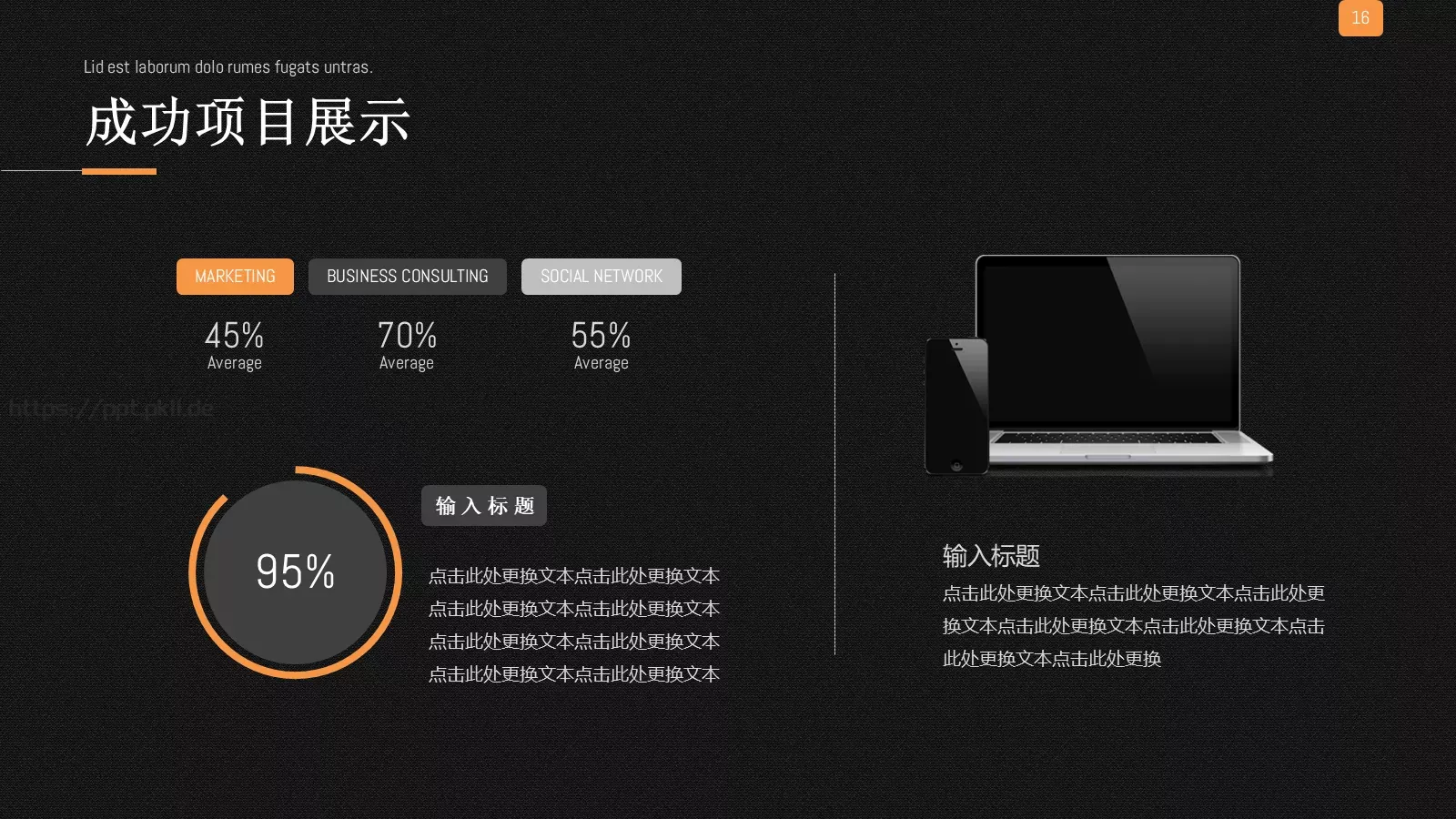 欧美风商业计划书PPT模板 第 16 页预览图