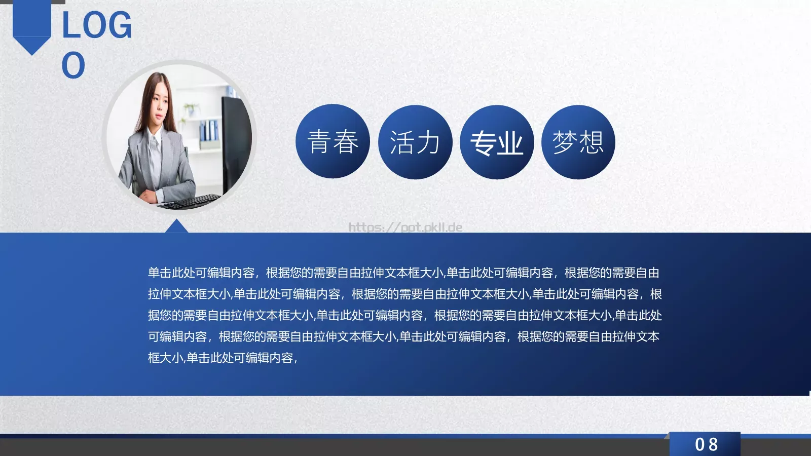商业计划书PPT模板 第 8 页预览图