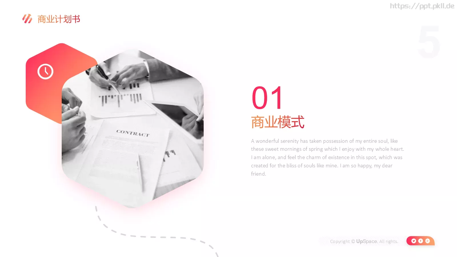 商业计划书PPT模板 第 5 页预览图