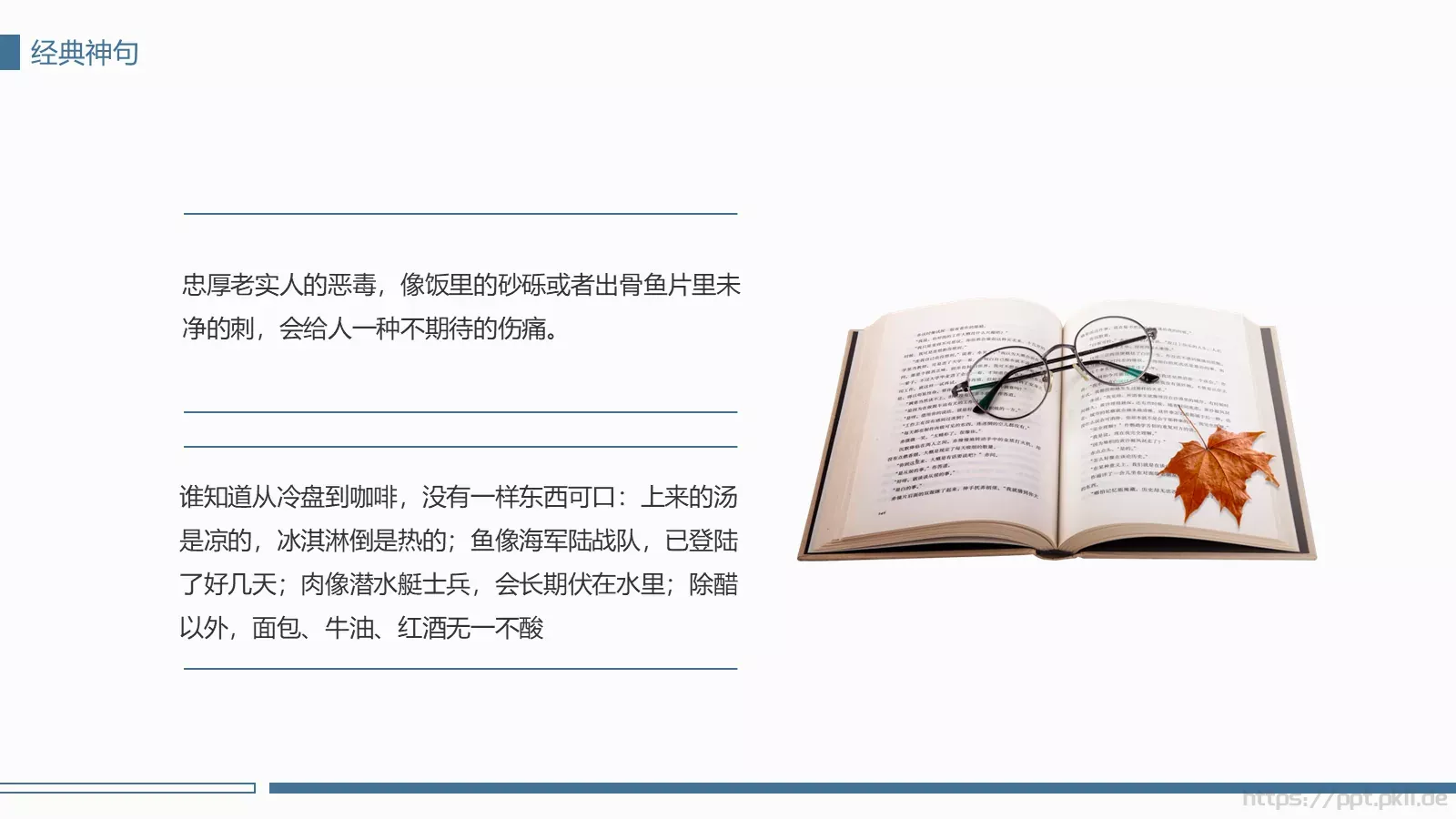 围城经典语录读书分享PPT模板 第 18 页预览图
