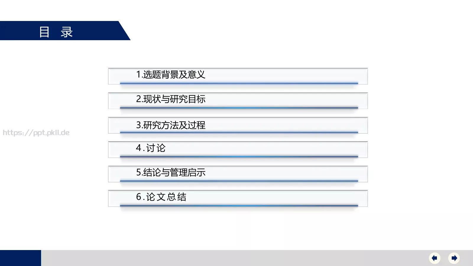 毕业答辩毕业论文答辩PPT模板 第 3 页缩略图