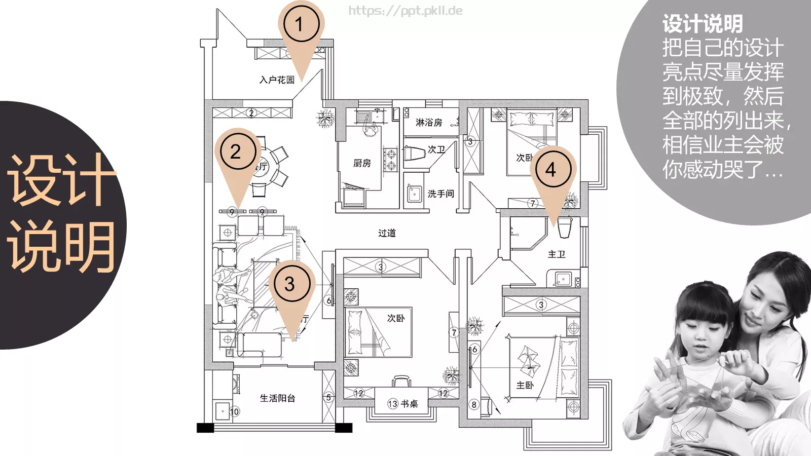 极简欧式室内设计家居装修展示PPT模板 第 5 页预览图