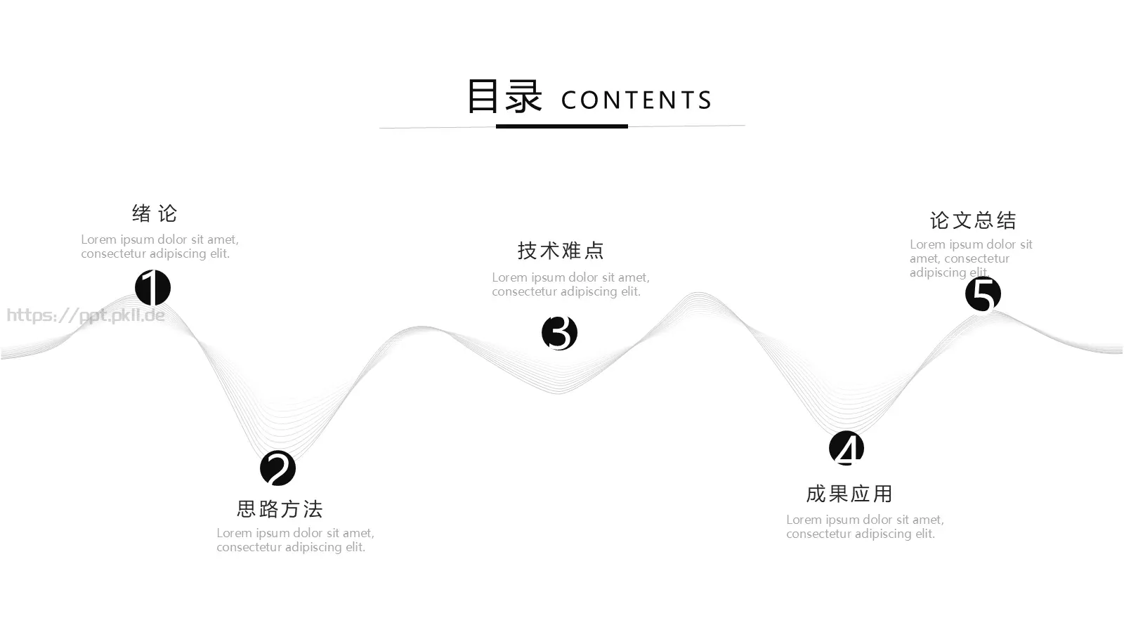 极简艺术论文答辩PPT模板 第 4 页缩略图
