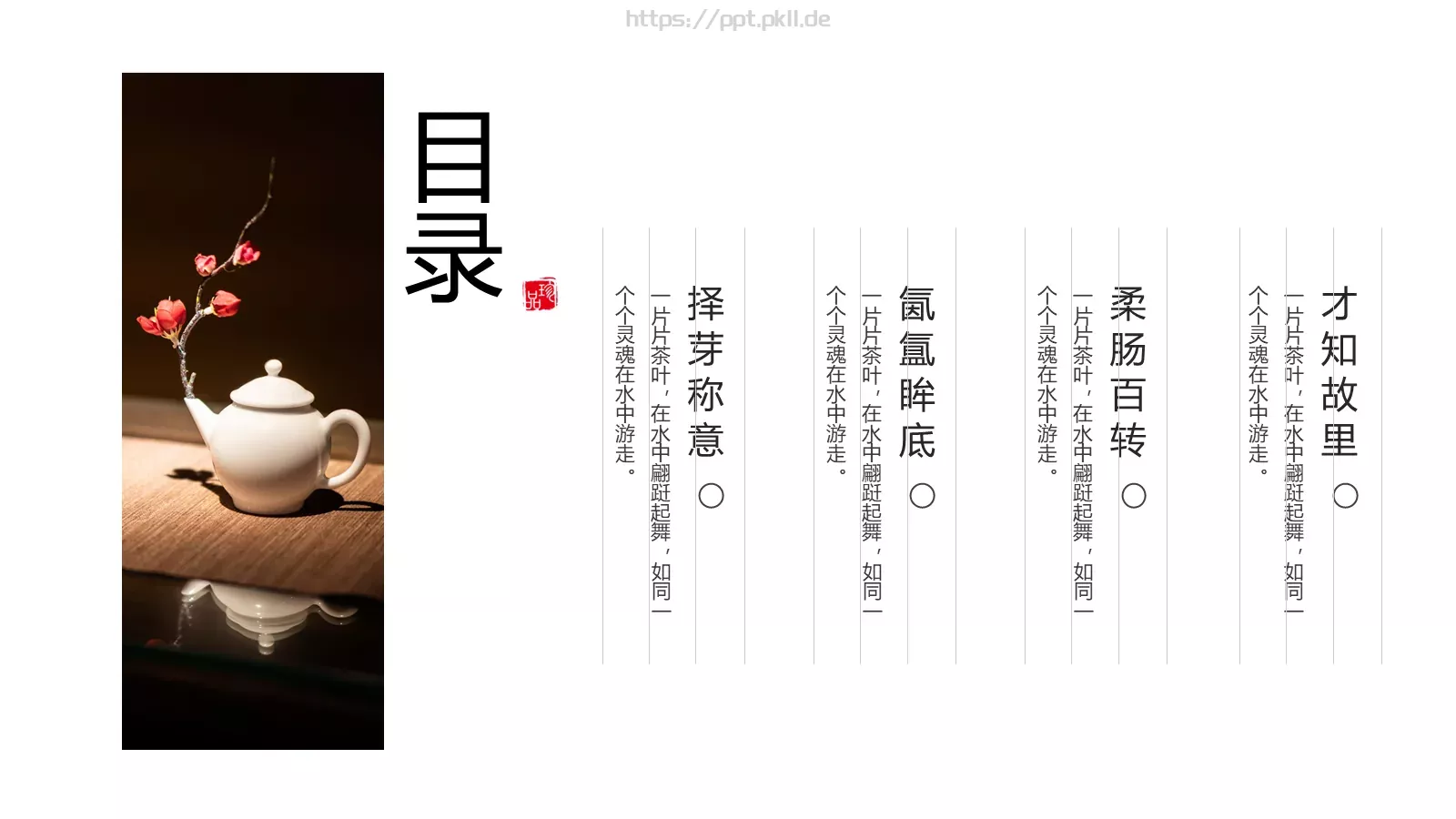 养生茶文化知识宣传PPT模板 第 2 页缩略图