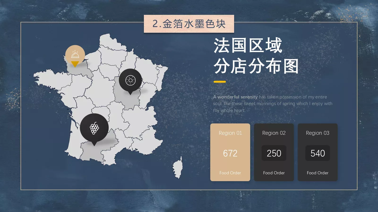 金箔水墨色块PPT模板 第 26 页预览图