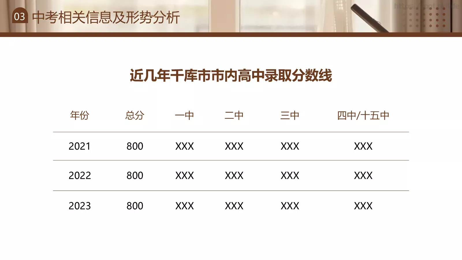 初三开学家长会PPT模板 第 13 页预览图