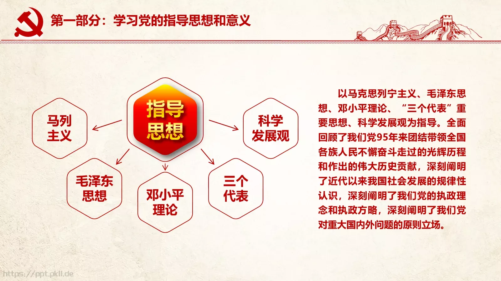 不忘初心 继续前进建党节PPT模板 第 5 页预览图