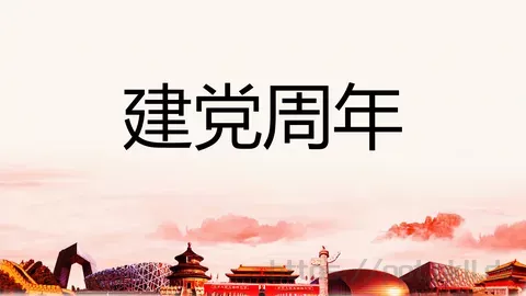建党周年主题党建汇报PPT模板 缩略图