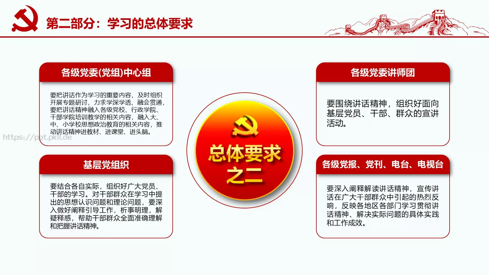 党政工作汇报PPT模板 第 10 页预览图