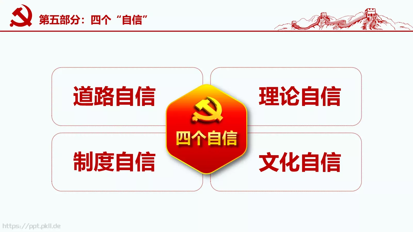 党政工作汇报PPT模板 第 17 页预览图