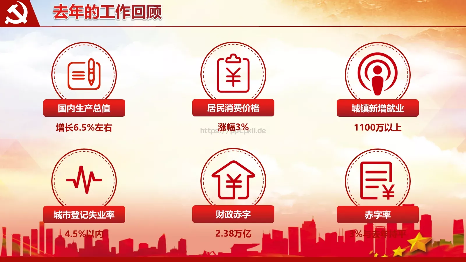 撸起袖子加油干工作汇报PPT模板 第 12 页预览图