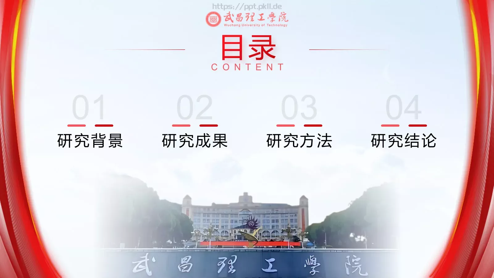 论文答辩PPT模板 第 2 页缩略图