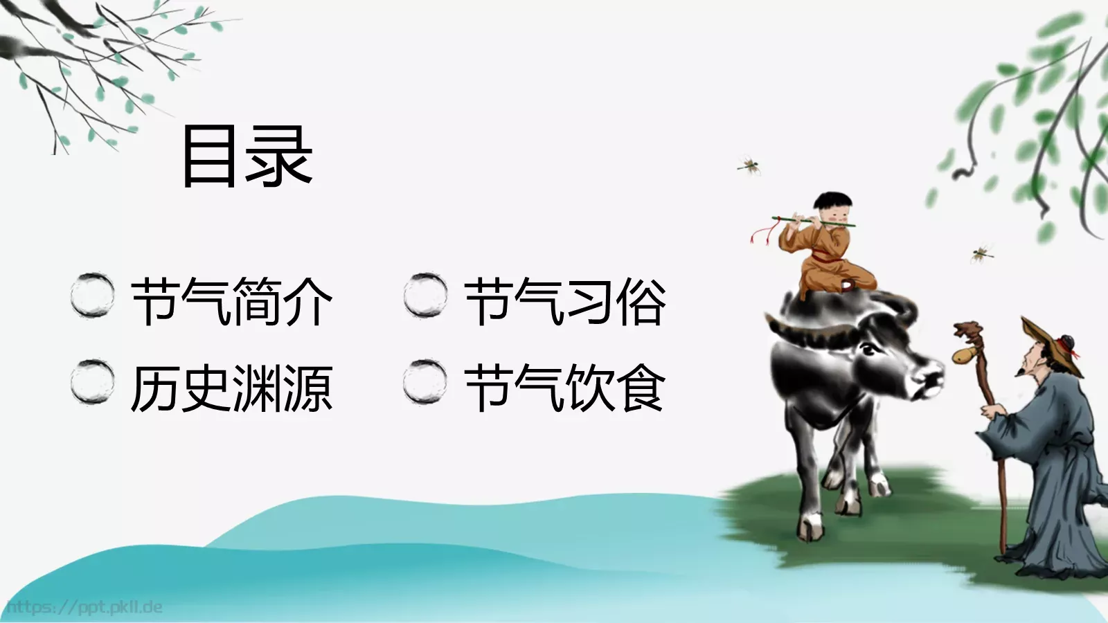 清明节气介绍PPT模板 第 2 页缩略图