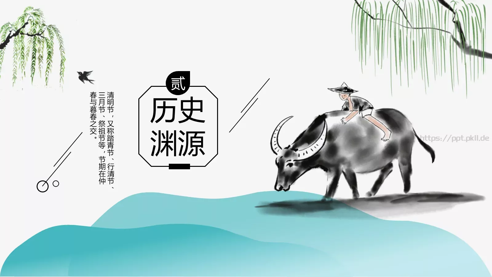 清明节气介绍PPT模板 第 7 页预览图