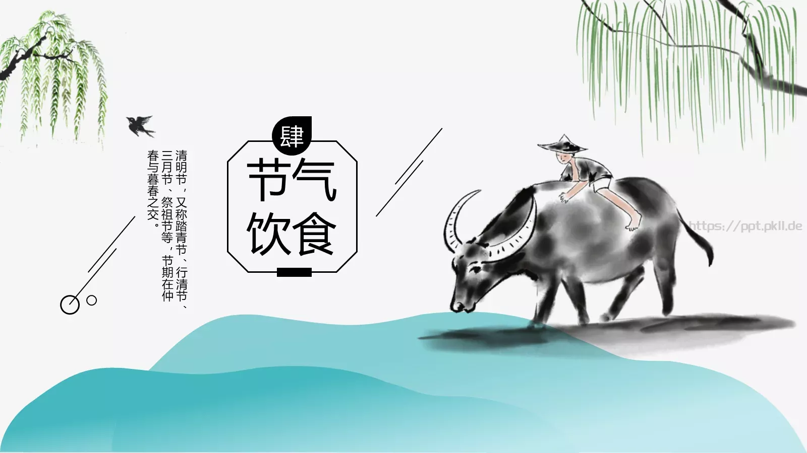 清明节气介绍PPT模板 第 16 页预览图