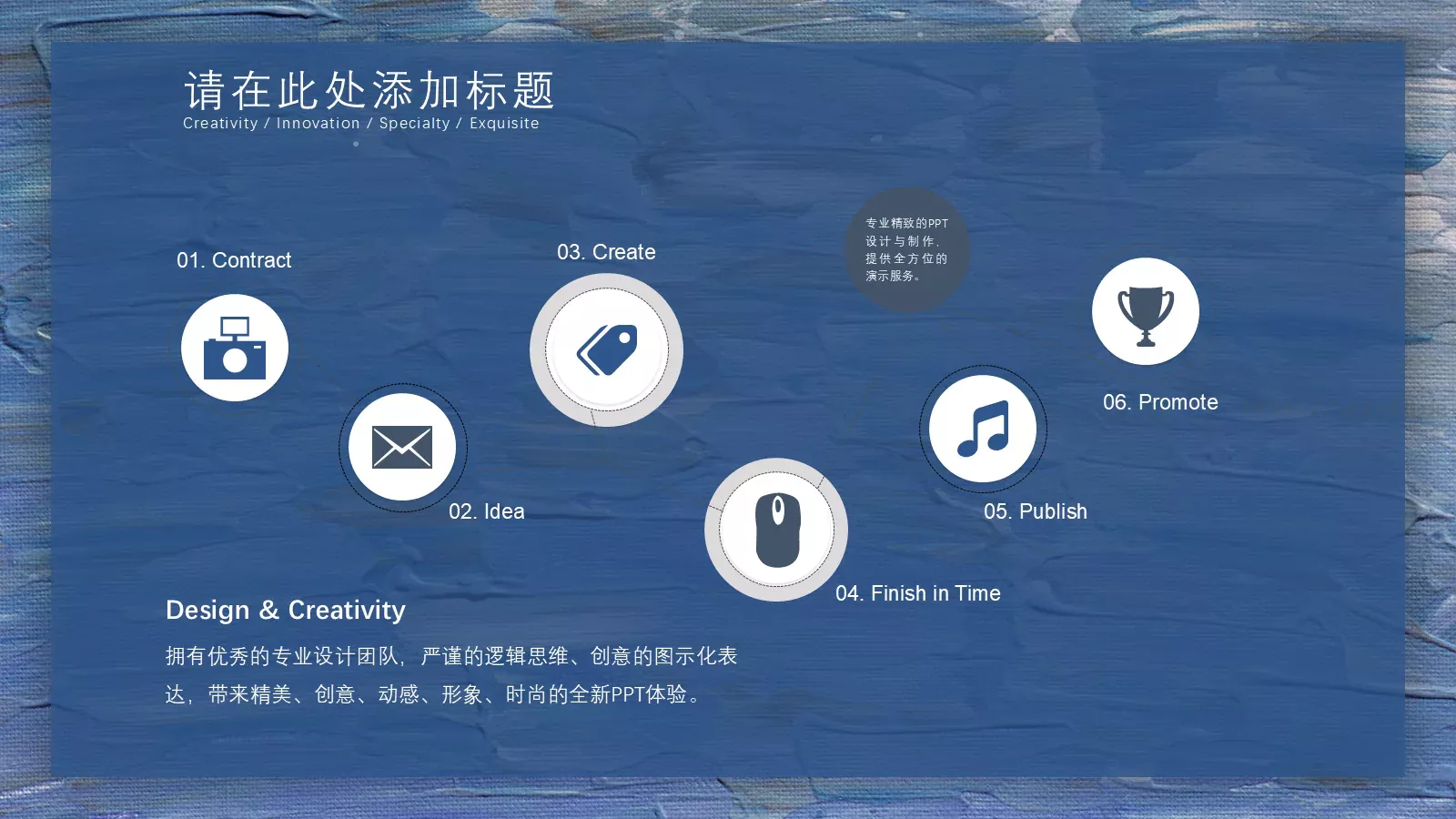 油画质感创意艺术PPT模板 第 8 页预览图