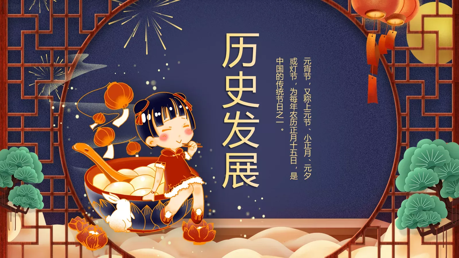中国风元宵节介绍PPT模板 第 3 页缩略图