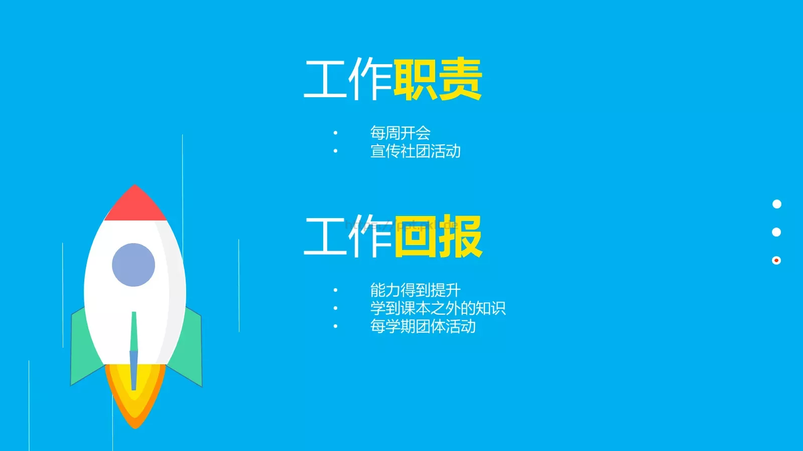 社团招新工作汇报PPT模板 第 5 页预览图