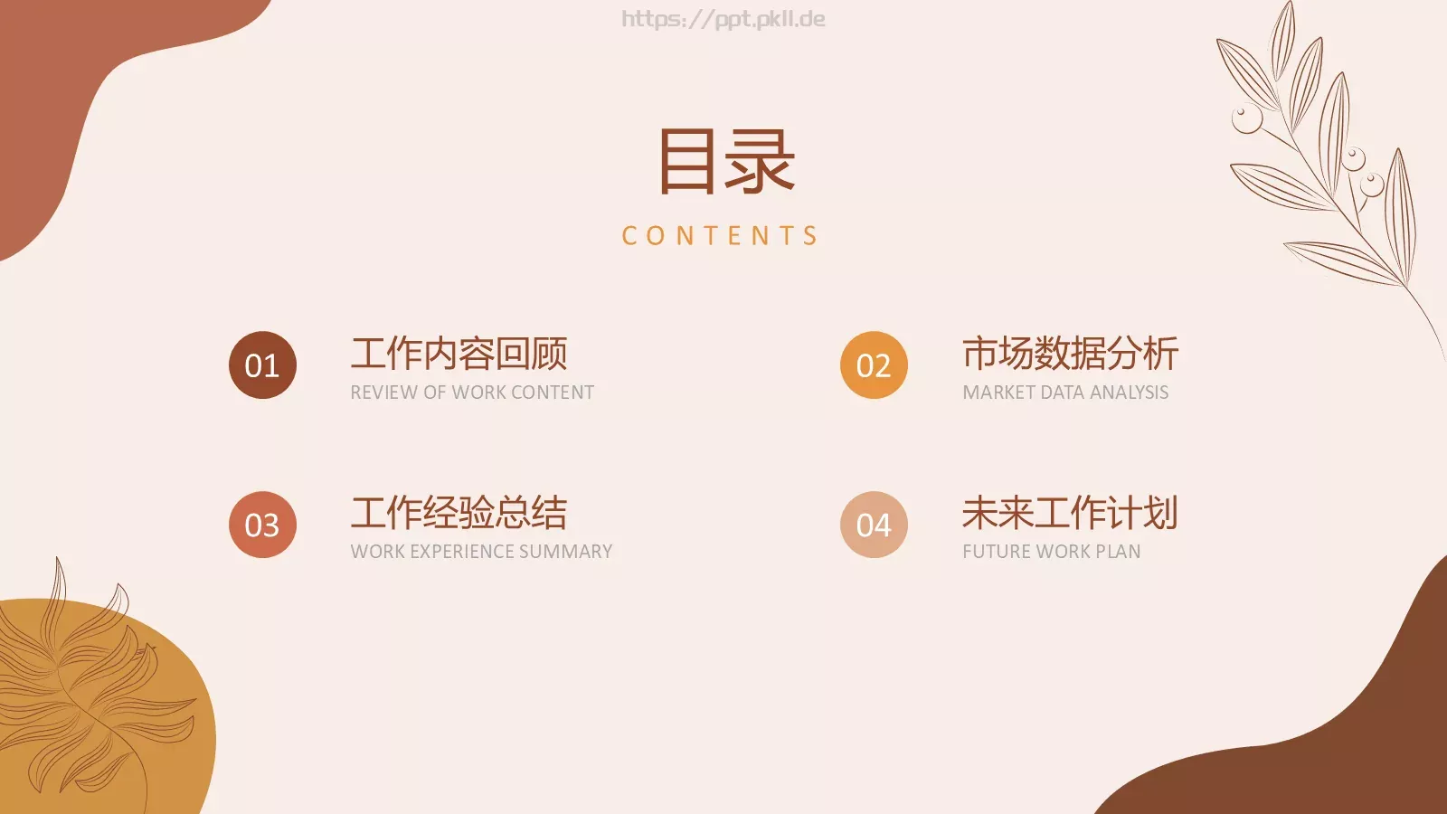 清新简约工作汇报PPT模板 第 2 页缩略图