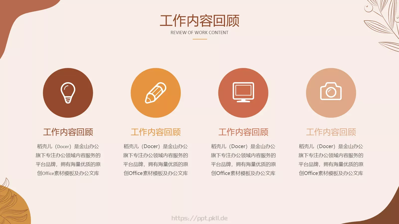 清新简约工作汇报PPT模板 第 5 页预览图