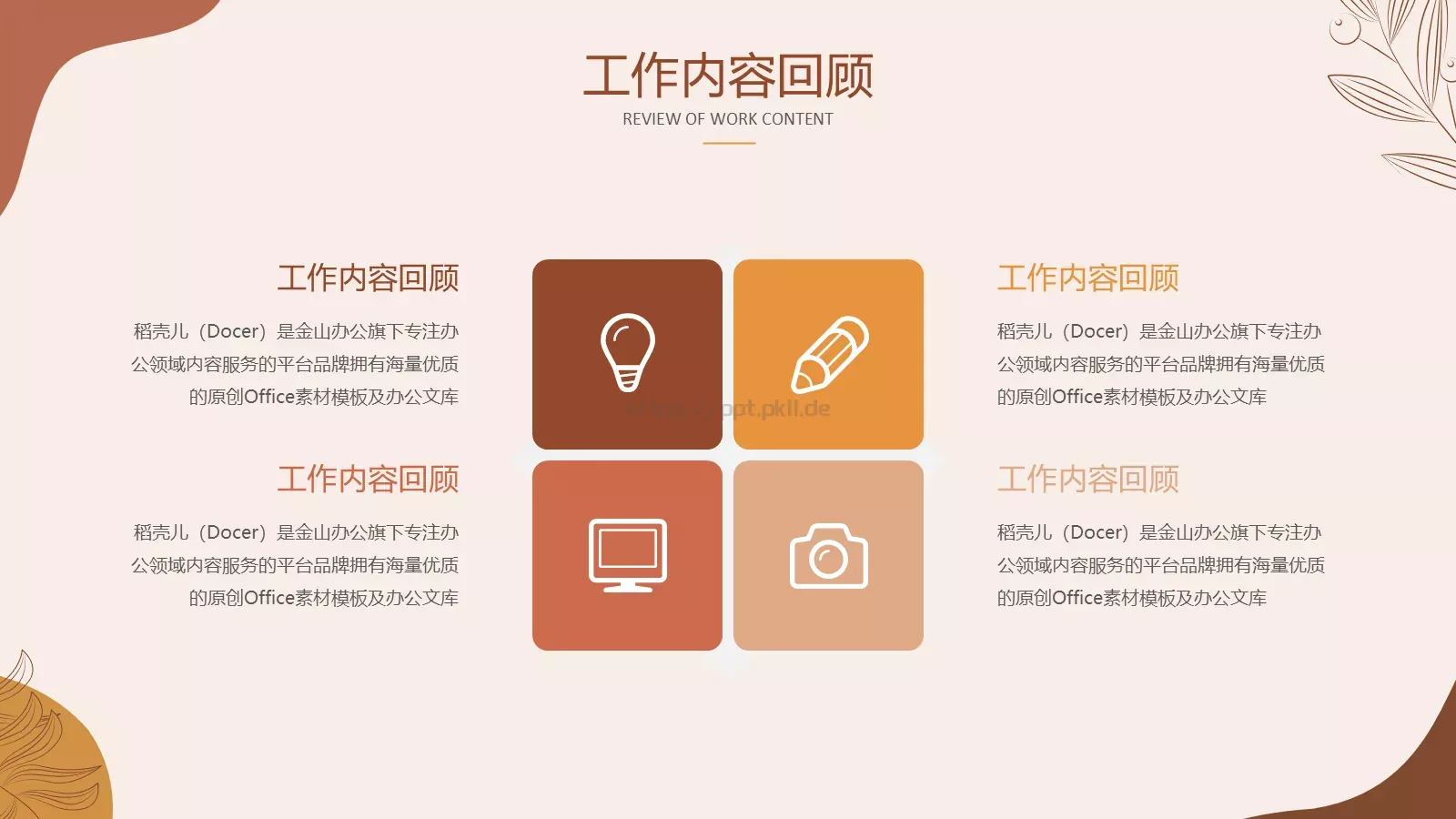 清新简约工作汇报PPT模板 第 7 页预览图