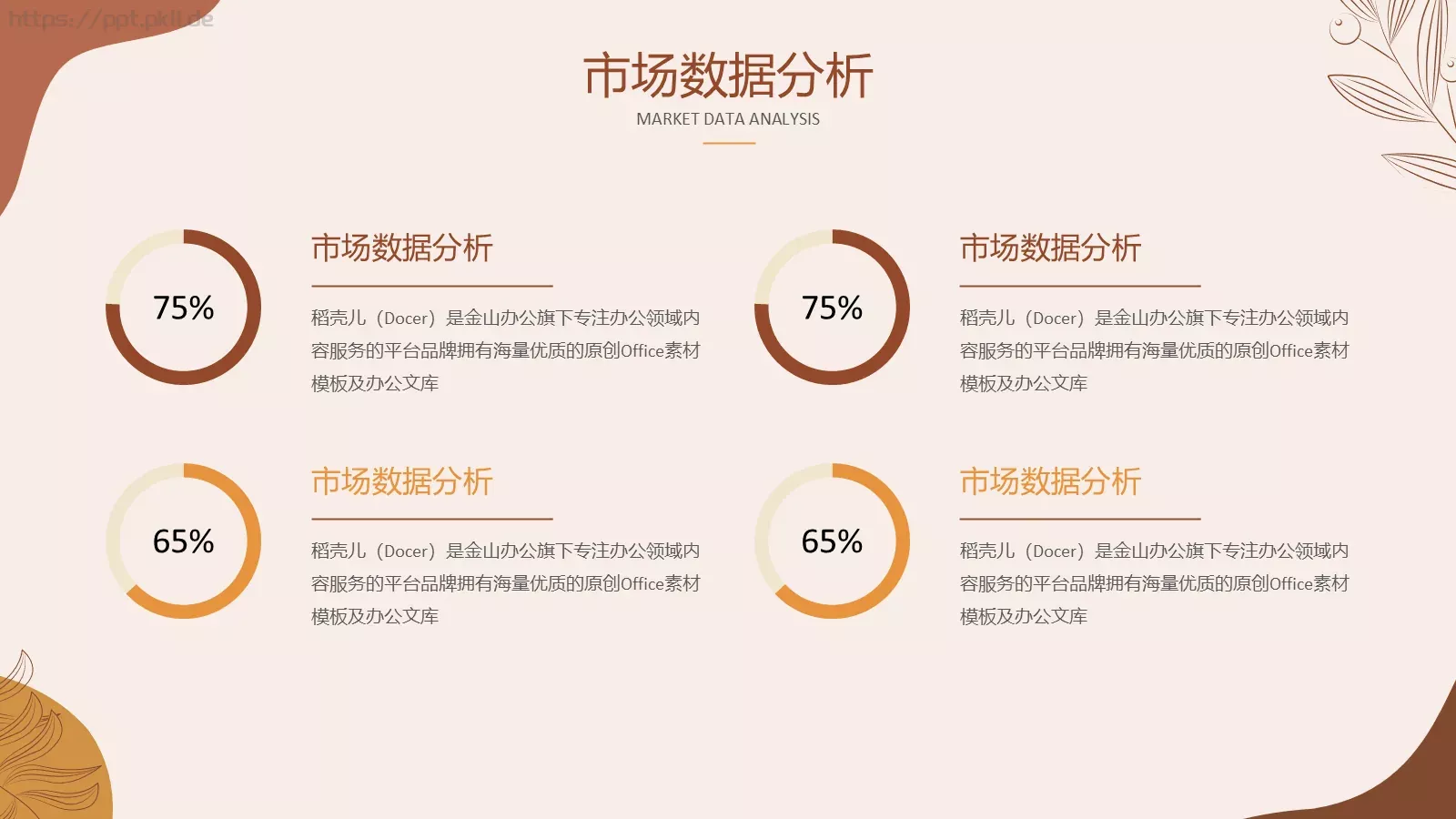 清新简约工作汇报PPT模板 第 10 页预览图