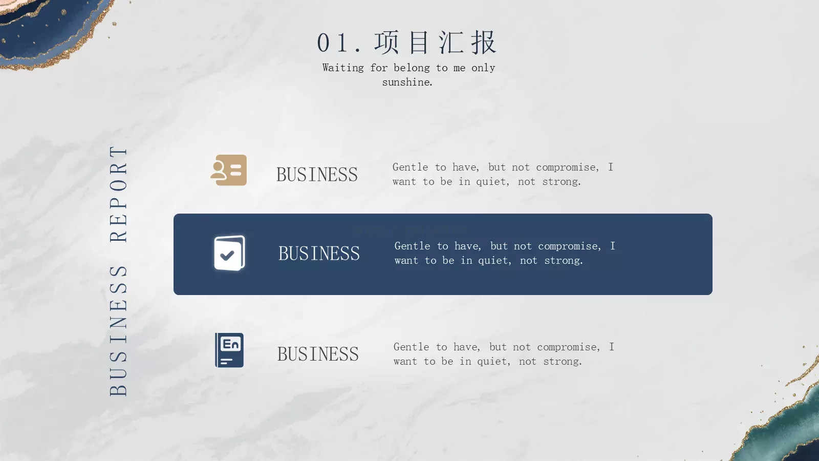 商务汇报工作汇报线条PPT模板 第 7 页预览图