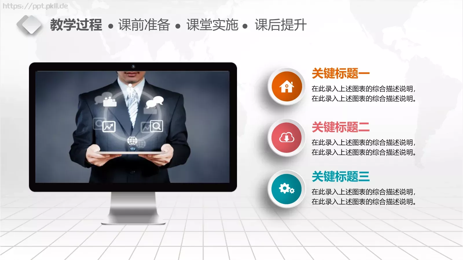 教学说课完整框架PPT模板 第 19 页预览图