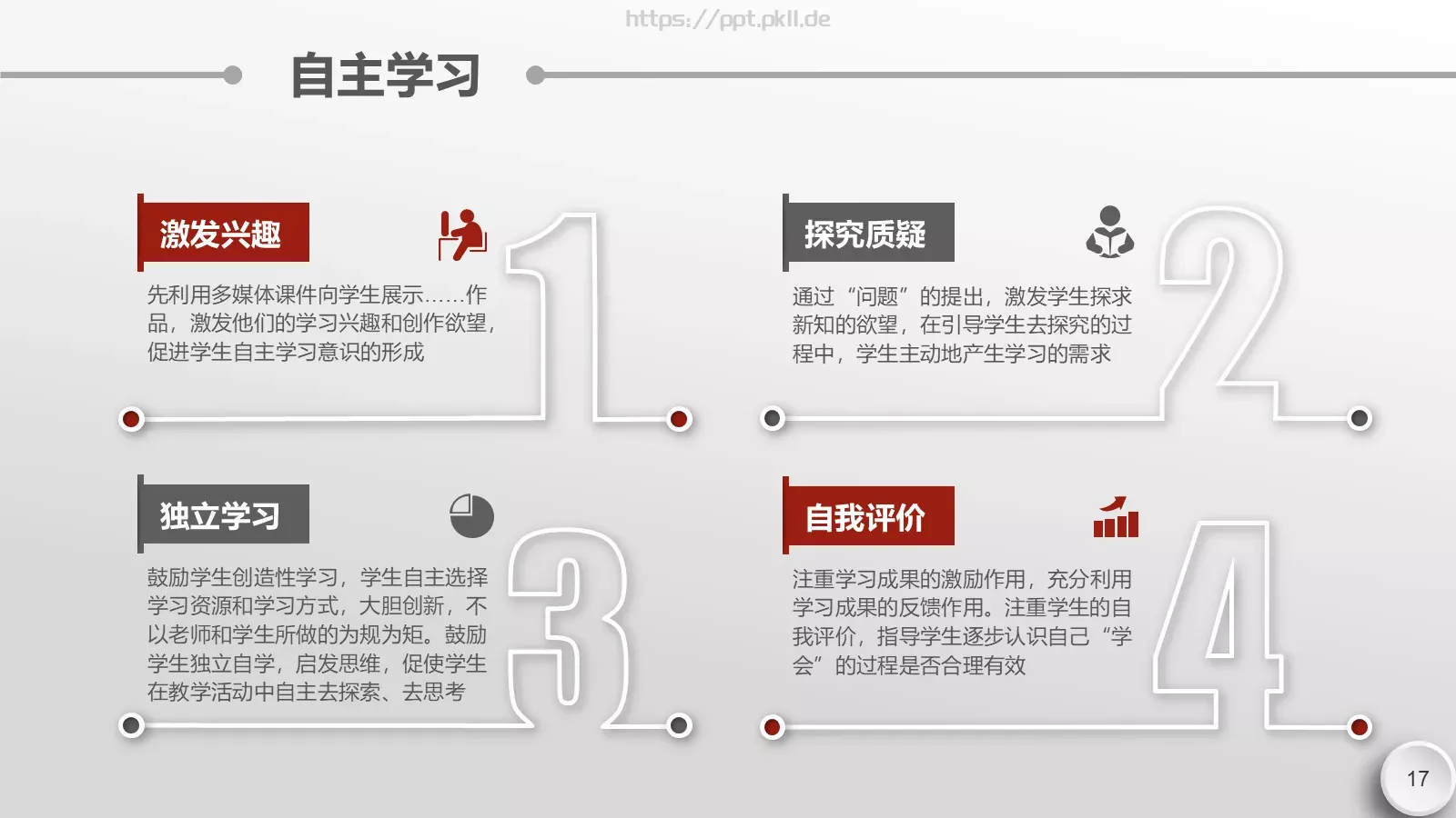 简约大气说课PPT模板 第 17 页预览图