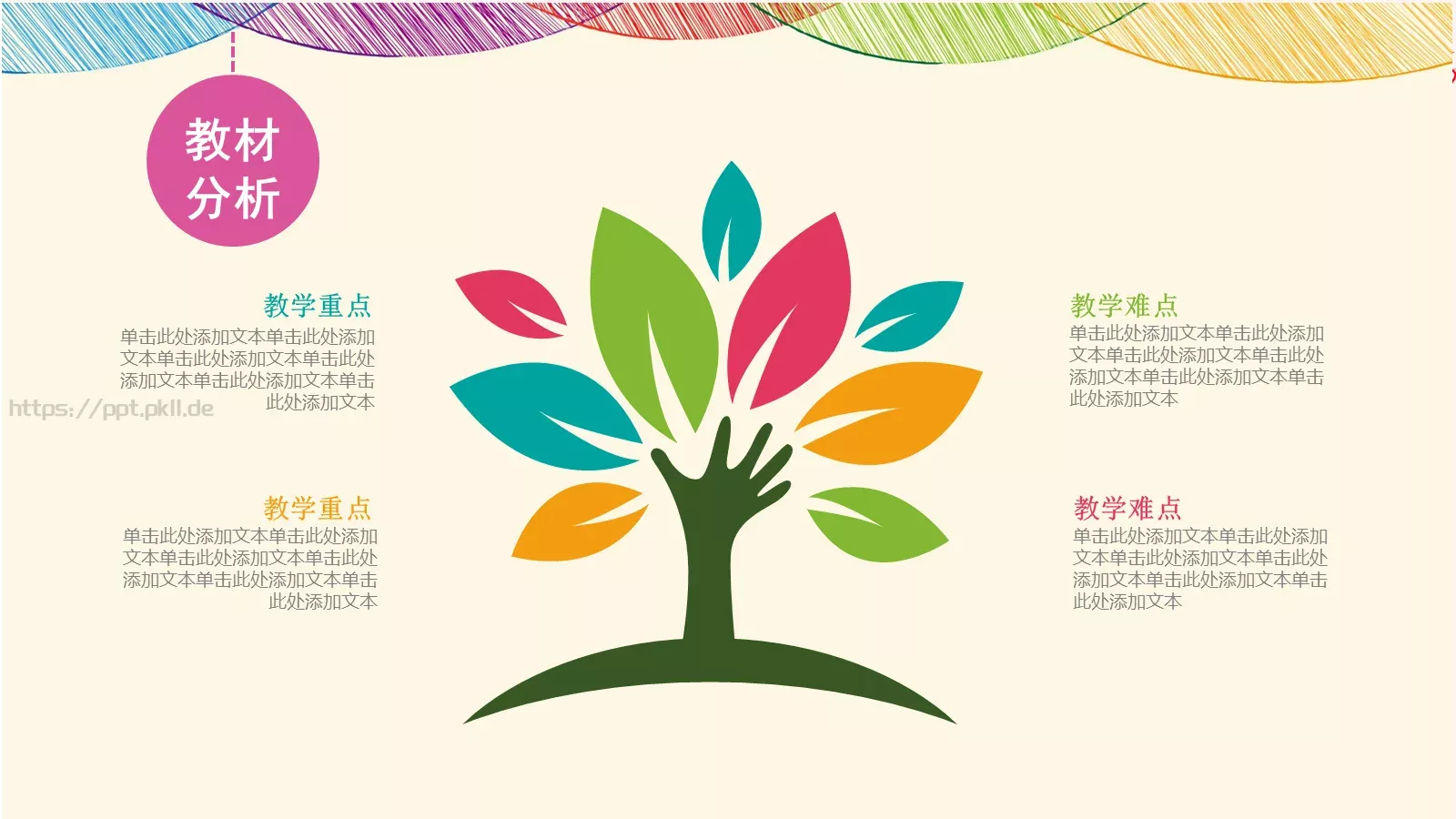 七彩教师说课动态PPT模板 第 4 页缩略图