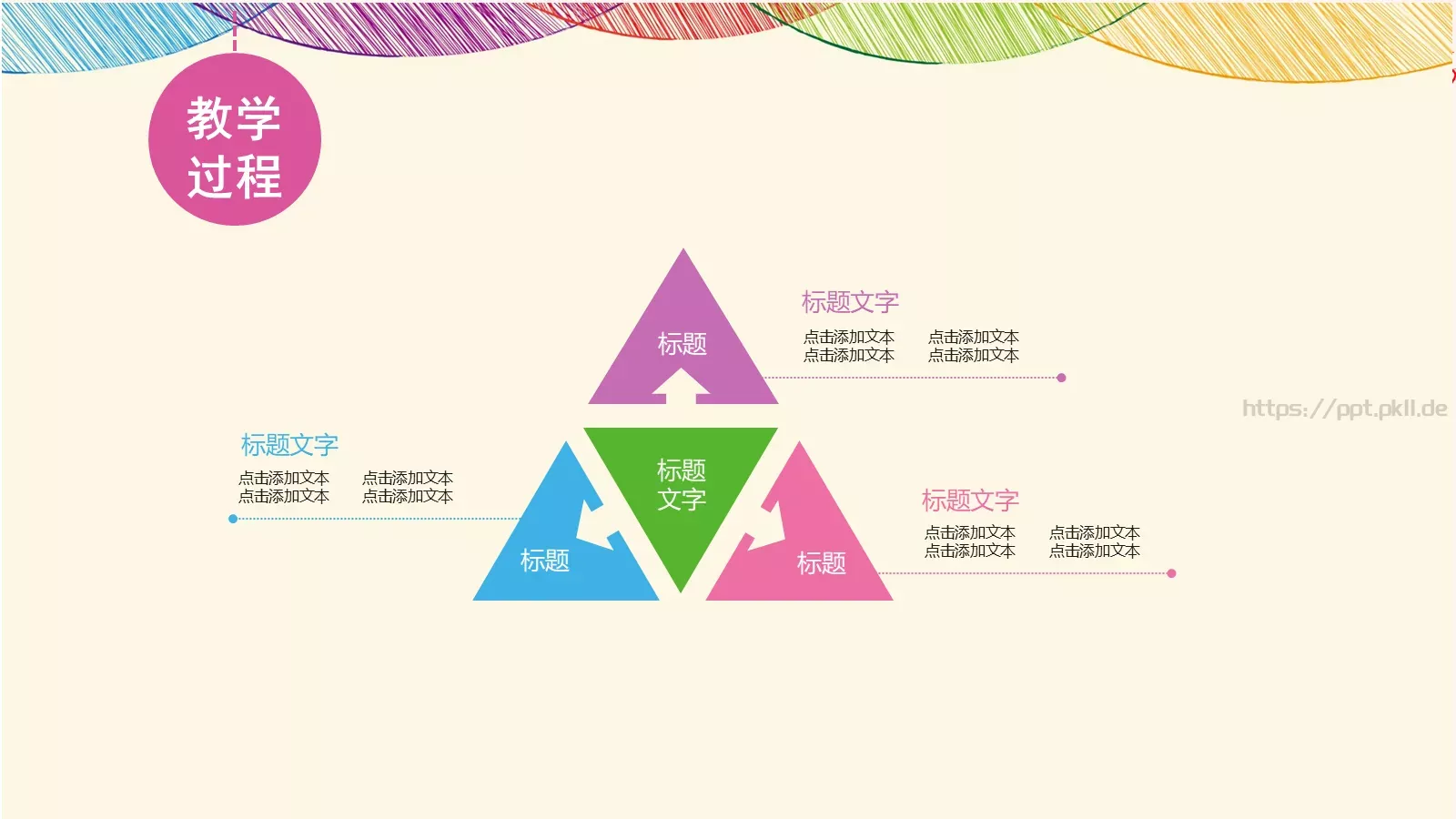 七彩教师说课动态PPT模板 第 18 页预览图