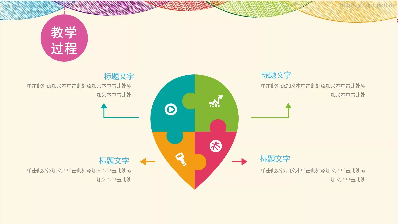 七彩教师说课动态PPT模板 第 19 页预览图