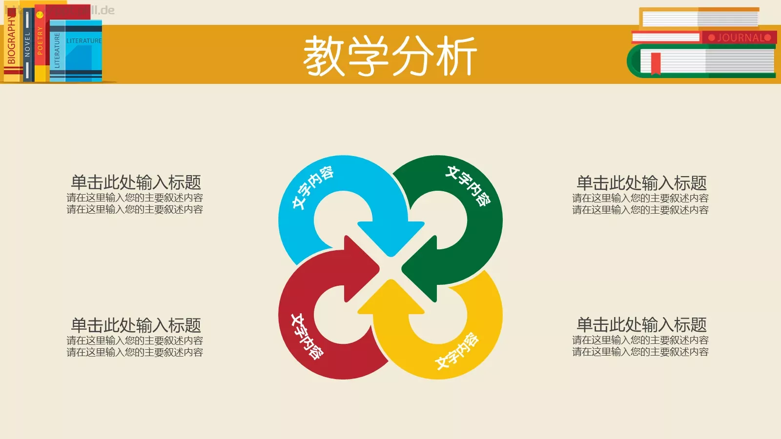 教学说课教育培训汇报PPT模板 第 4 页缩略图