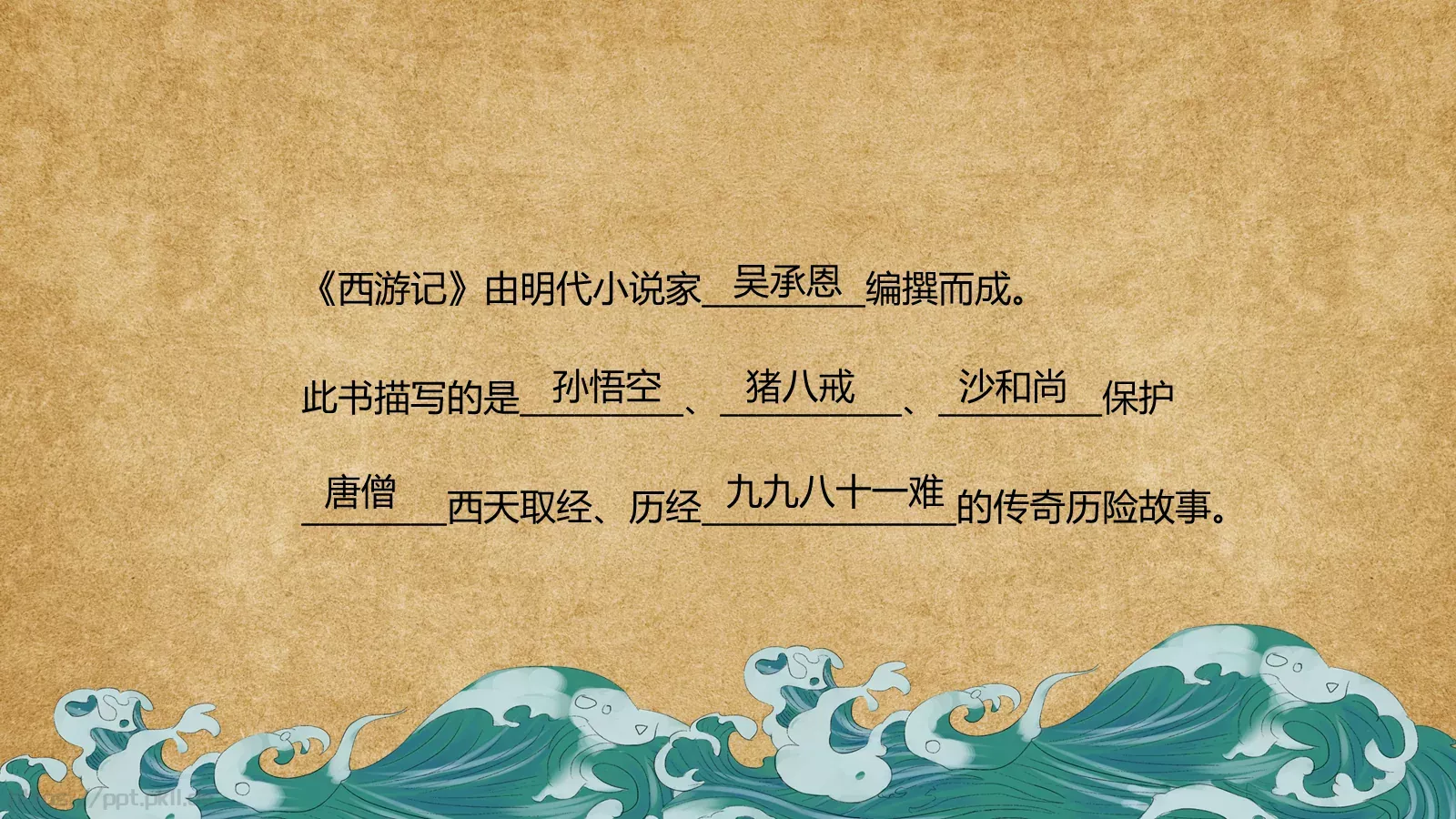走进四大名著课件PPT模板 第 23 页预览图