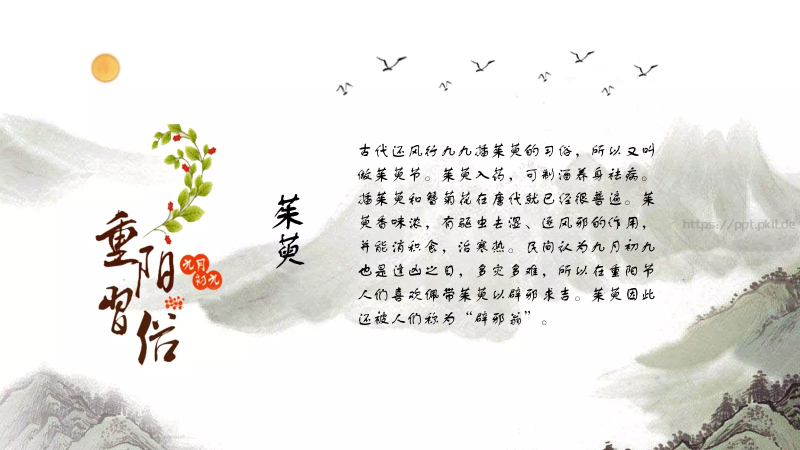 重阳节庆祝活动介绍PPT模板 第 9 页预览图