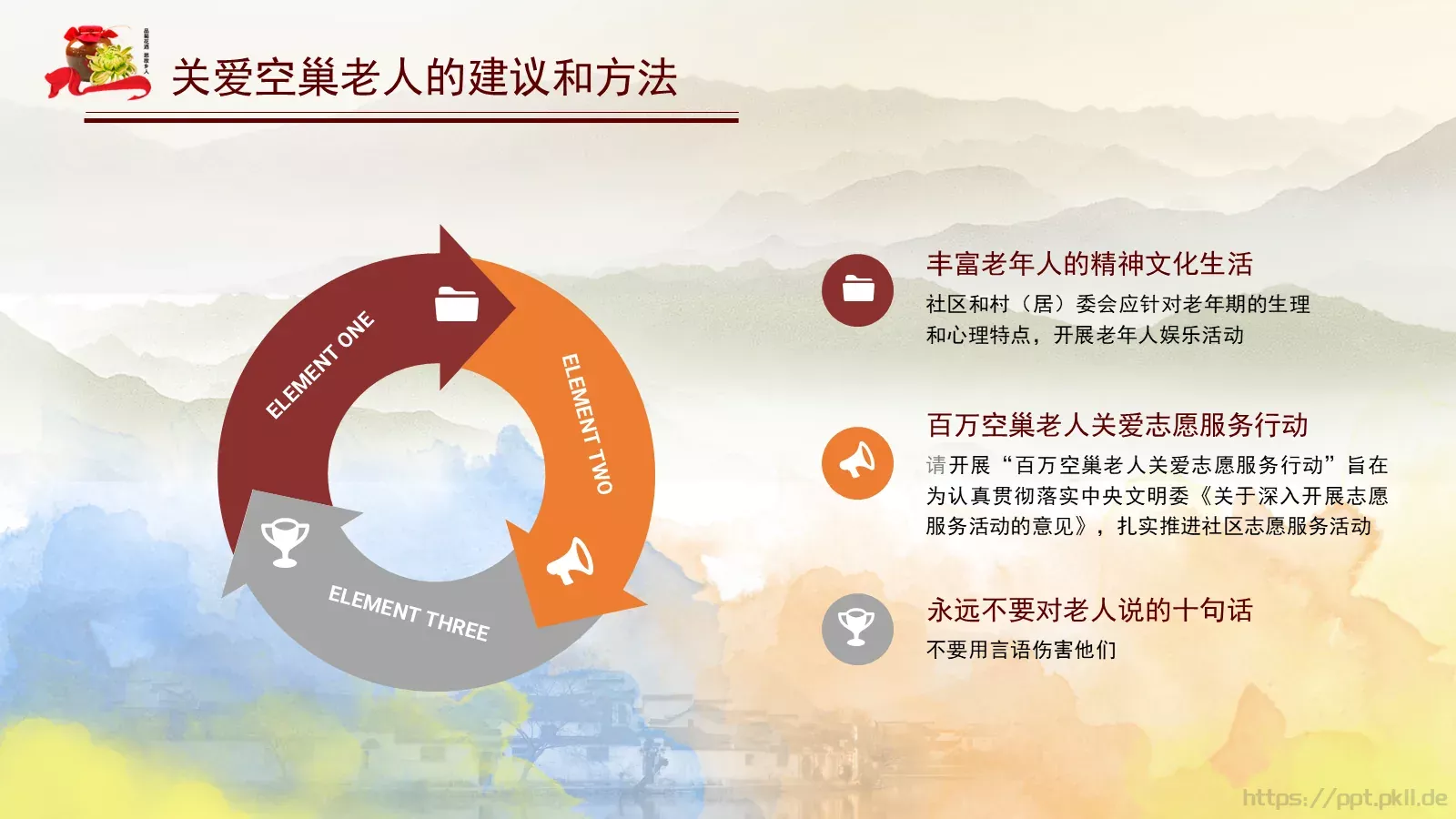 重阳节PPT模板 第 15 页预览图