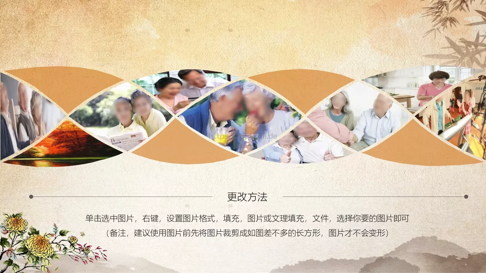 中国传统重阳节PPT模板 第 18 页预览图