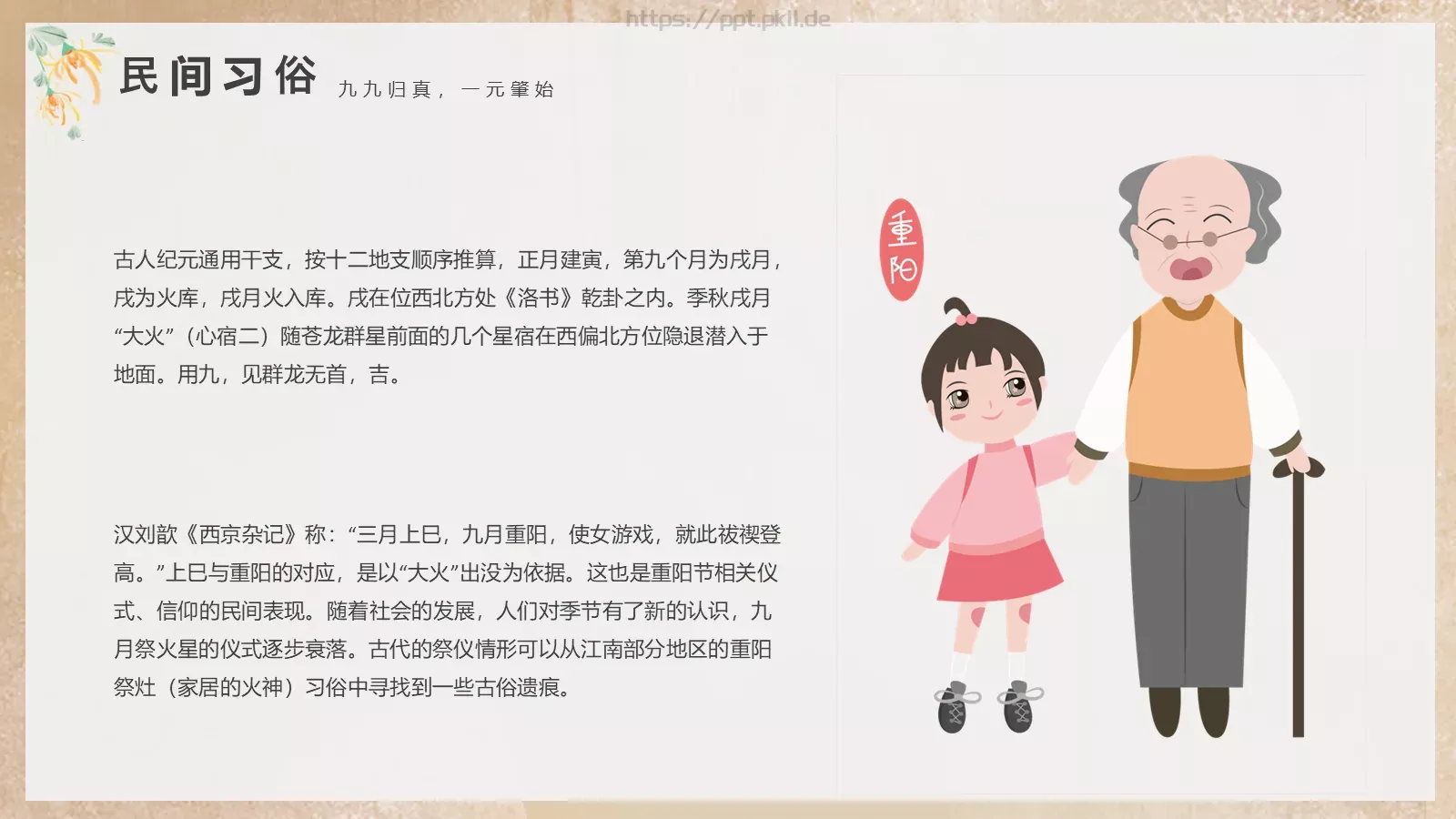 重阳节节日庆典PPT模板 第 14 页预览图