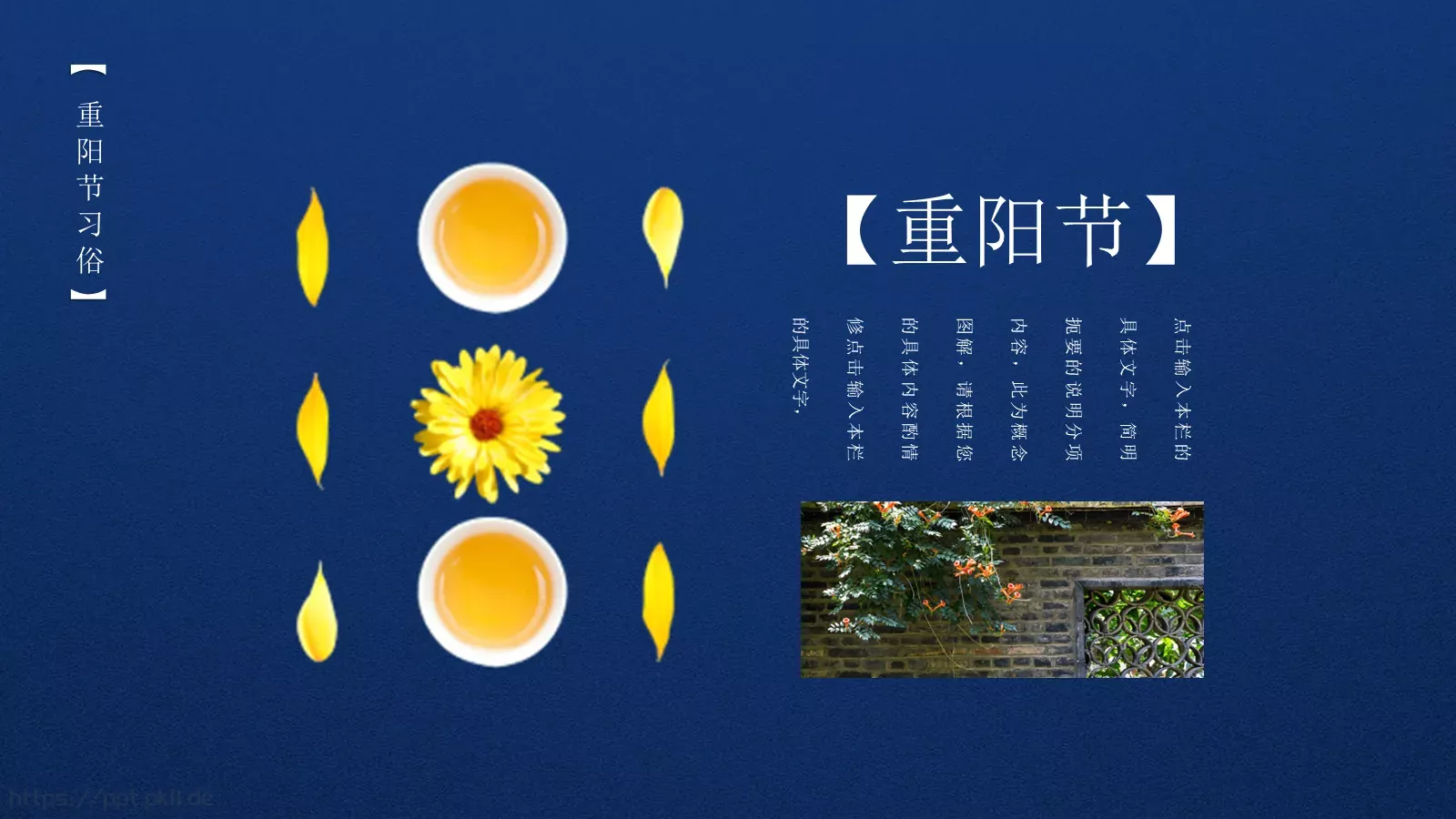 九月初九重阳节PPT模板 第 5 页预览图