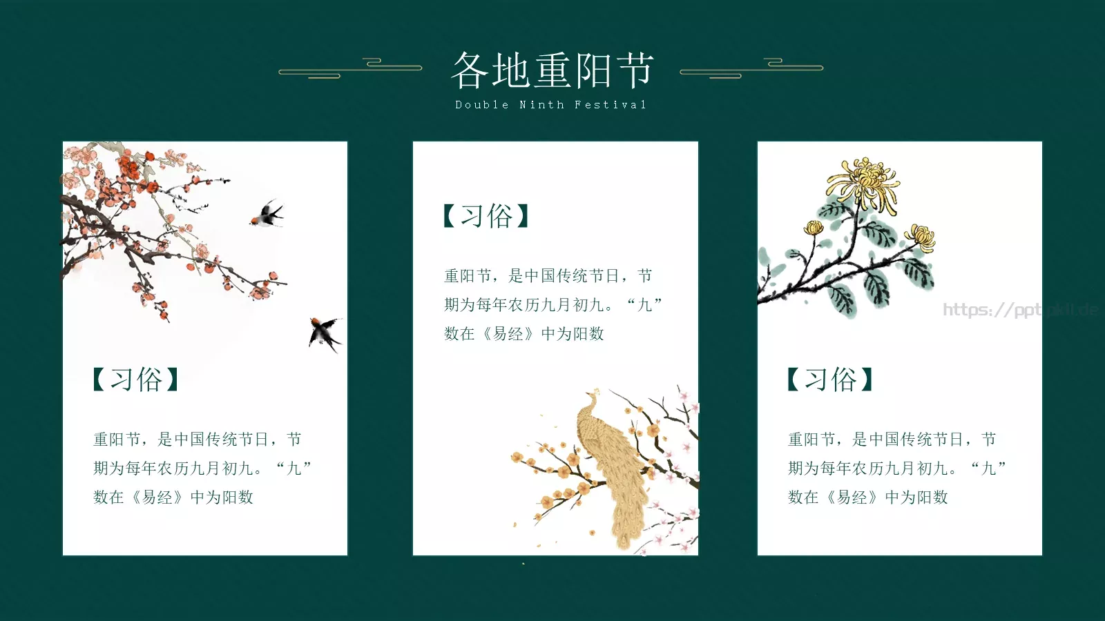 九月初九重阳节PPT模板 第 15 页预览图