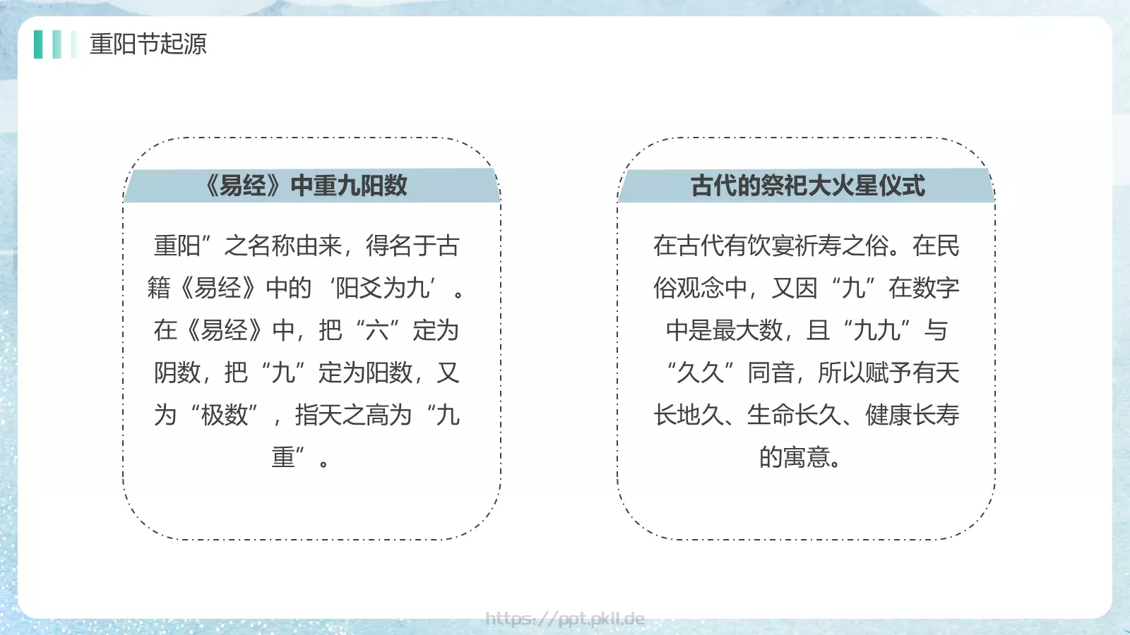 重阳节介绍主题班会PPT模板 第 7 页预览图