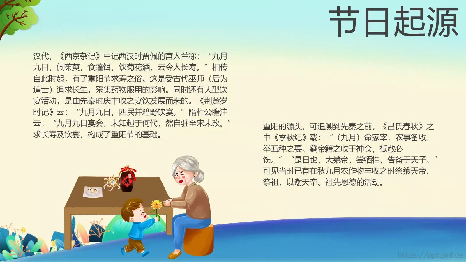 重阳节成品 (25PPT模板 第 4 页缩略图