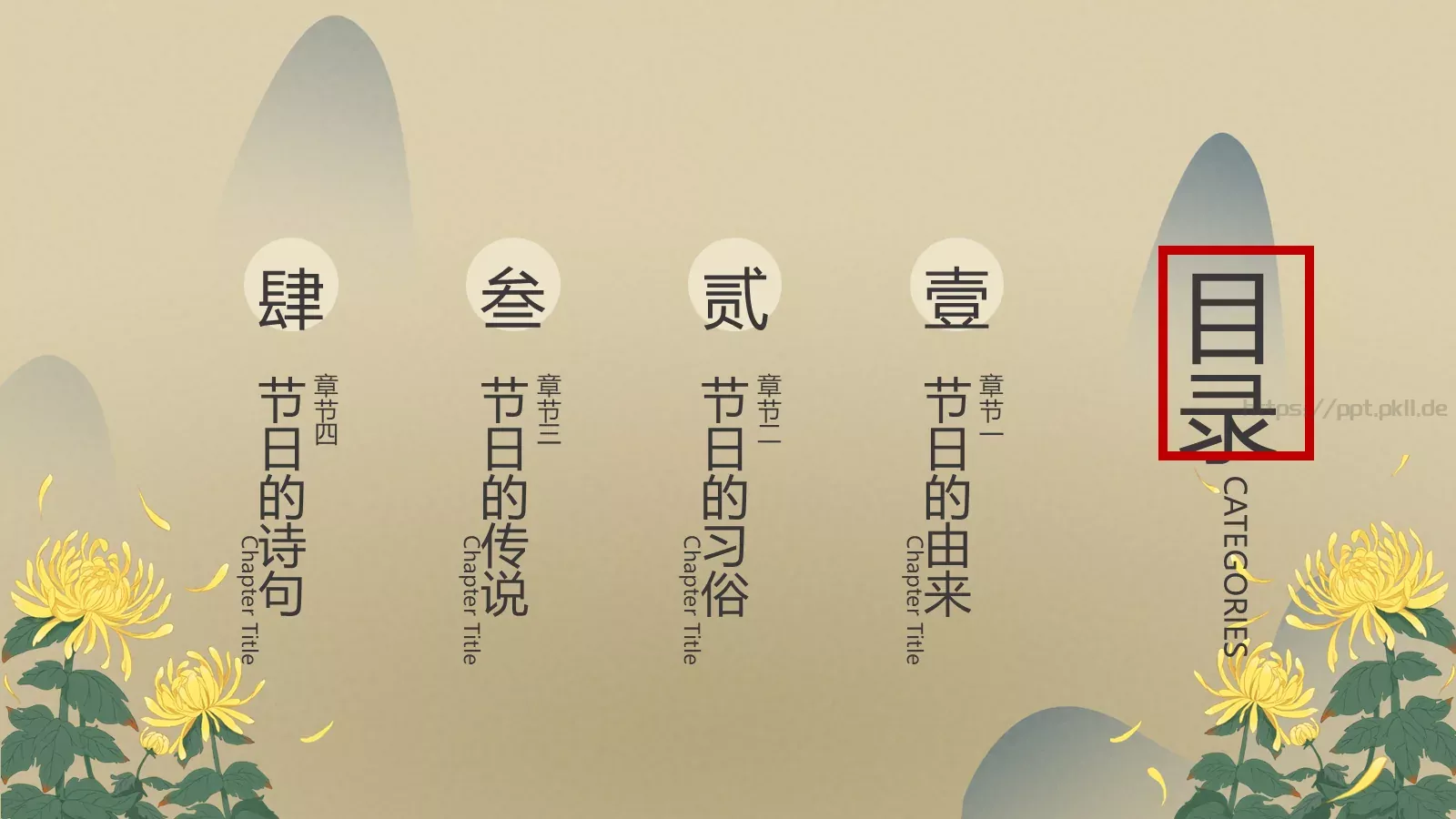 重阳节主题PPT模板 第 2 页缩略图
