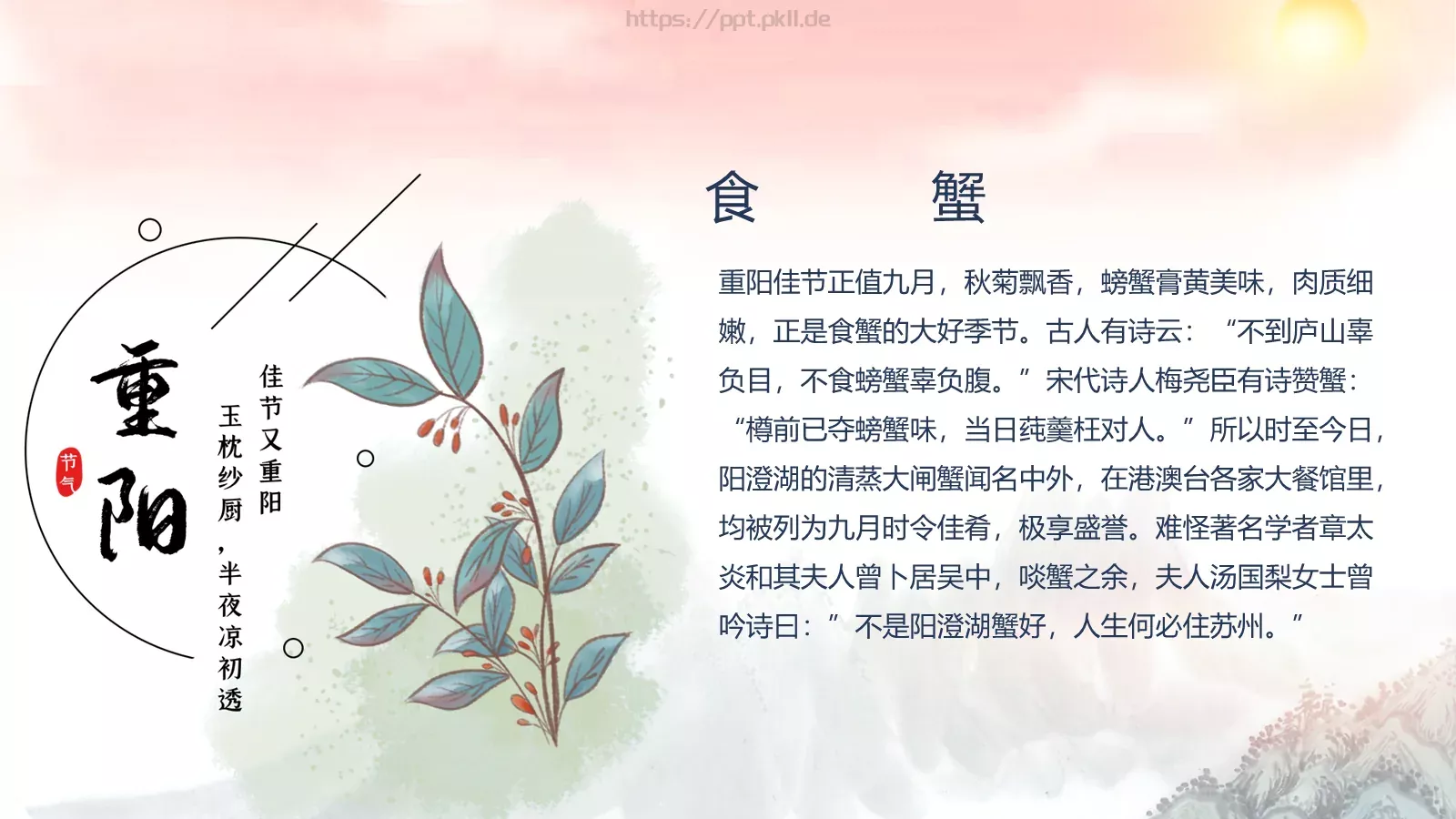 登高望远赏菊重阳节PPT模板 第 15 页预览图